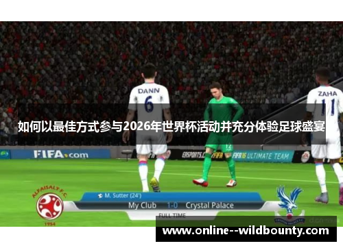 如何以最佳方式参与2026年世界杯活动并充分体验足球盛宴